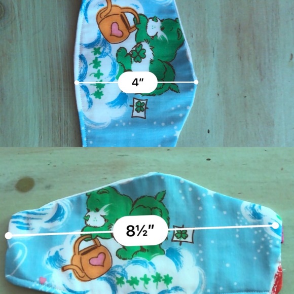 Care Bears Kid Sized Handmade Face Mask 80s Style - Picture 4 of 4